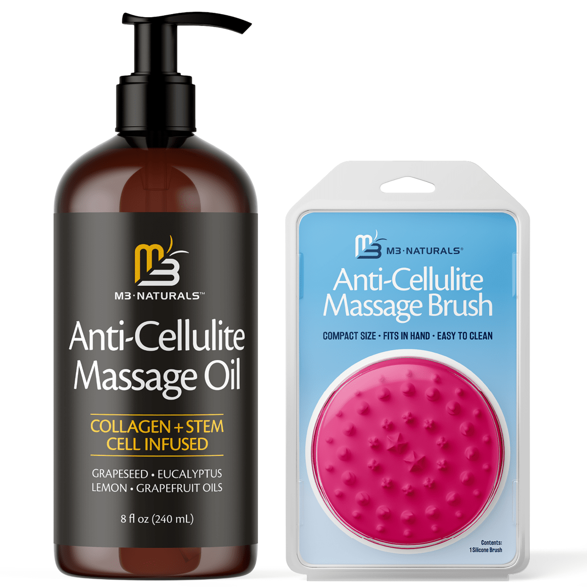 Anti-Cellulite Oil + Silicone Brush Kit